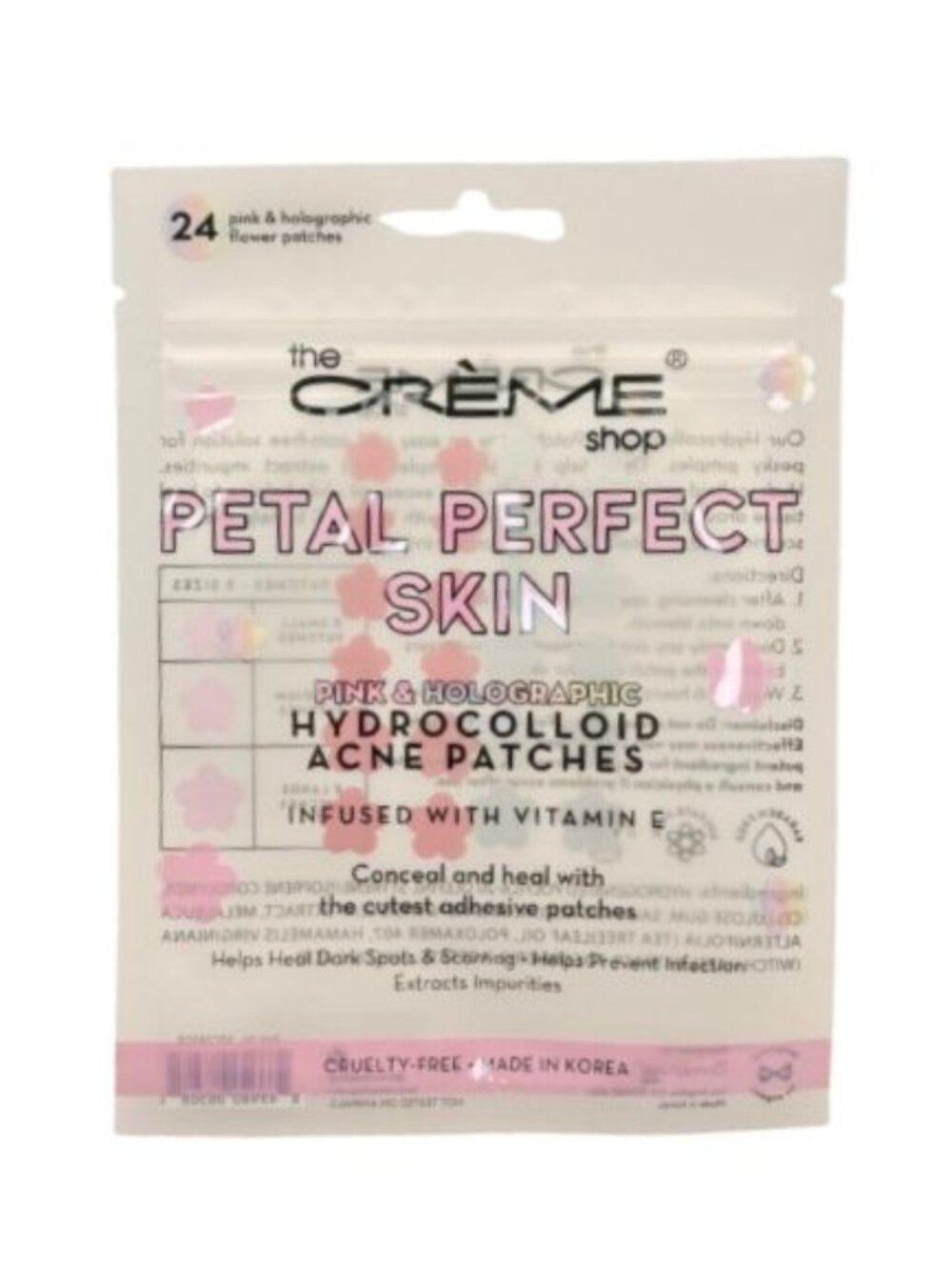 The Crème Shop Petal Perfect Skin Flower Hydrocolloid Pimple Patches 24ct NEW